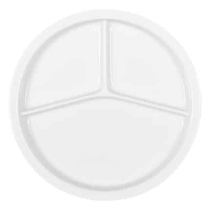 BY ORDER SYSTEM LINE PLATE ROUND 23CM THREE COMPARTMENTS BAUSCHER CARE GERMANY