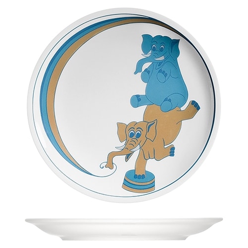 CRO-BAU-621224-405400.jpg KIDS PLATE 6200 NADJA 24CM KINDERDEKOR ELEFANTEN BAUSCHER GERMANY - Image 1