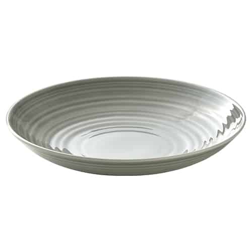 CRO-BAU-631326A.jpg COUNTRY HOUSE PLATE DEEP COUP STRUCTURE 26CM GREY BAUSCHER GERMANY - Image 1