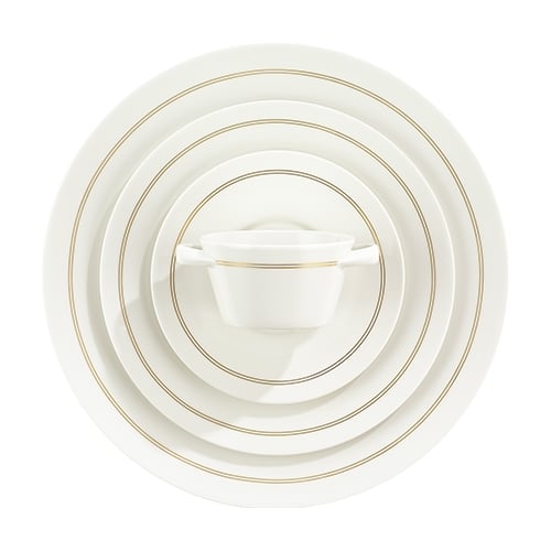 CRO-BAU-690022-328738.jpg BY ORDER PURITY FLAT PLATE W/H RIM 22CM NOBLESSE GOLD BAUSCHER - Image 1