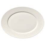 PURITY NOBLE PORCELAIN REFLECTIONS PLATTER OVAL WITH RIM RELIEF 33X24CM BAUSCHER GERMANY