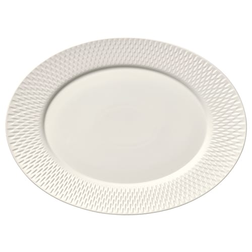 CRO-BAU-692083.jpg BY ORDER PURITY REFLECTIONS PLATTER OVAL WITH RIM RELIEF 33X24CM BAUSCHER GERMANY - Image 1