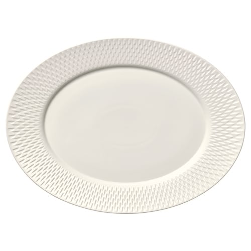 CRO-BAU-692088.jpg BY ORDER PURITY REFLECTIONS PLATTER OVAL WITH RIM RELIEF 38X28CM BAUSCHER GERMANY - Image 1