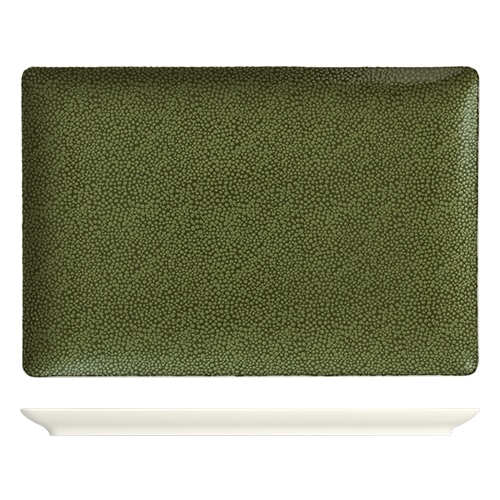 CRO-BAU-692334-425914.jpg BY ORDER PURITY PEARLS GREENS PLATTER RECTANGULAR COUP 34X20CM BAUSCHER - Image 1