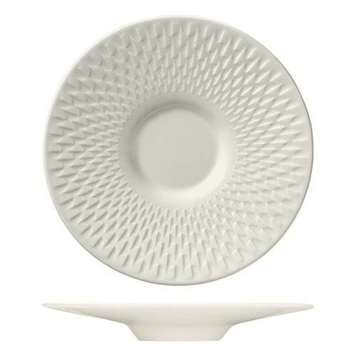 CRO-BAU-696959.jpg BY ORDER PURITY REFLECTIONS SAUCER ROUND RELIEF 14CM BAUSCHER GERMANY - Image 1