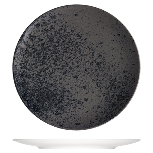 CRO-BAU-711232-425775.jpg OPTIONS COUP FLAT PLATE 32CM SANDSTONE BLACK BAUSCHER - Image 1