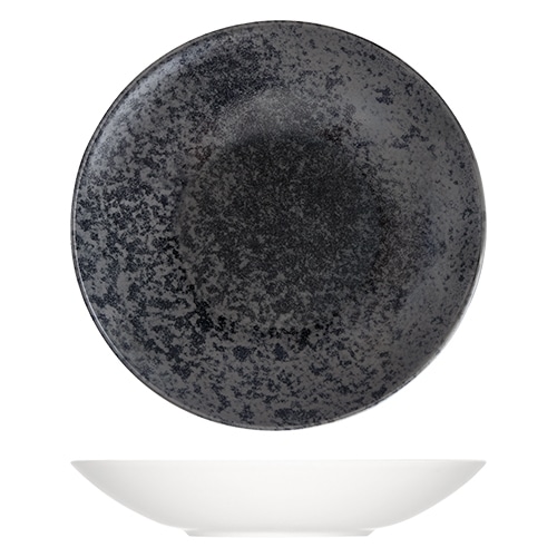 CRO-BAU-711330-425775.jpg OPTIONS COUP DEEP PLATE 30CM SANDSTONE BLACK BAUSCHER - Image 1