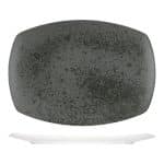 OPTIONS COUP DEEP RECTANGULAR PLATE 32X23CM SANDSTONE BLACK BAUSCHER