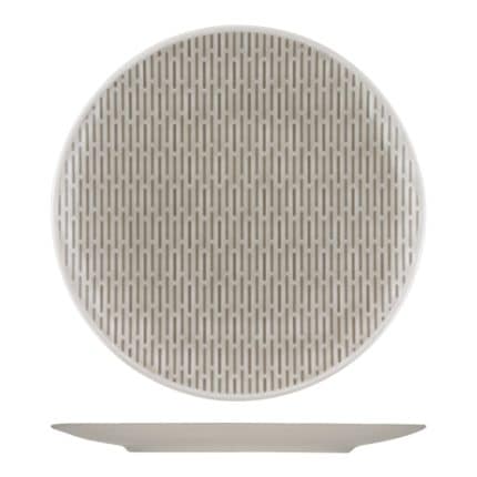 SCOPE RELIEF PLATE ROUND COUP 15CM COLOR GLOW GRAY BAUSCHER GERMANY