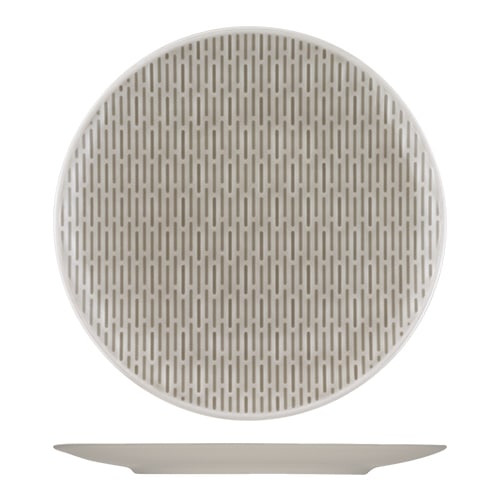 CRO-BAU-731270A.jpg SCOPE RELIEF PLATE ROUND COUP 20CM COLOR GLOW GRAY BAUSCHER GERMANY - Image 1