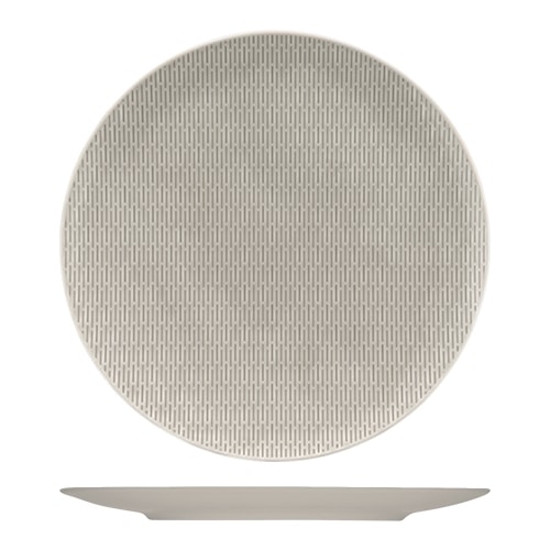 CRO-BAU-731276A.jpg SCOPE RELIEF PLATE ROUND COUP 26CM COLOR GLOW GRAY BAUSCHER GERMANY - Image 1