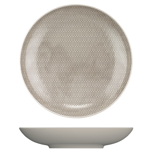 CRO-BAU-731329-820299.jpg CERAMICA GRAY SCOPE PLATE DEEP 29CM BAUSCHER GERMANY - Image 1