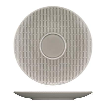 SCOPE GLOW GREY COMBI SAUCER 16.5CM BAUSCHER GERMANY