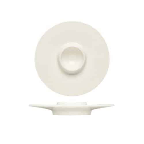 CRO-BAU-994005.jpg BY ORDER ACCESSORIES NOBLE PORCELAIN EGG CUP FLAT WITH TRAY 13CM BAUSCHER GERMANY - Image 1