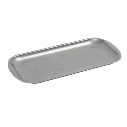 CRO-ESP-FEV110.jpg VINTAGE SNOW GREY PLATE RECTANGULAR 41X23X1.5CM INOX 18-10  ESPIEL - Image 1