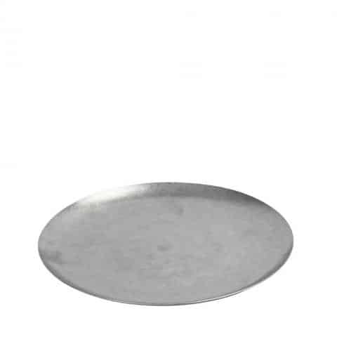 CRO-ESP-FEV114.jpg VINTAGE SNOW GREY PLATE COUP 26CM INOX 18-10  ESPIEL - Image 1