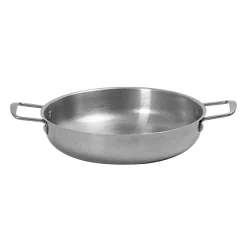 CRO-ESP-FEV133.jpg VINTAGE SNOW GREY SERVING PAN 26X6CM INOX 18-10  ESPIEL - Image 1
