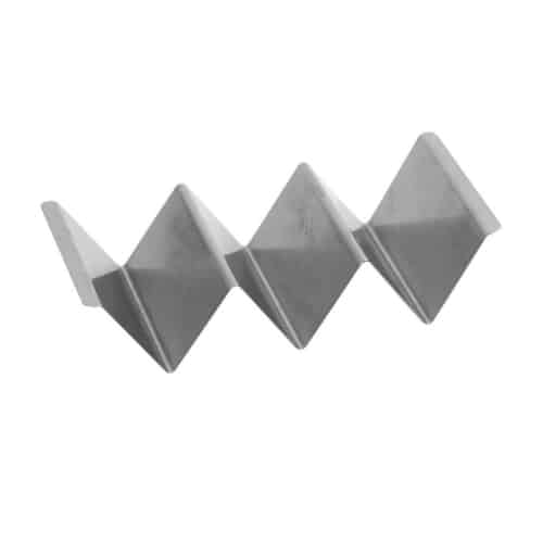 CRO-ESP-FEV136.jpg VINTAGE SNOW GREY TACO HOLDER 21.8X10X4.7CM INOX 18-10  ESPIEL - Image 1