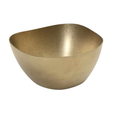 CRO-ESP-FEV203.jpg VINTAGE SNOW GOLD SQUARE BOWL 11X5.3CM INOX 18-10  ESPIEL - Image 1