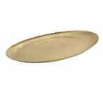 BY ORDER VINTAGE SNOW GOLD OVAL PLATE 22X12X1CM INOX 18-10  ESPIEL