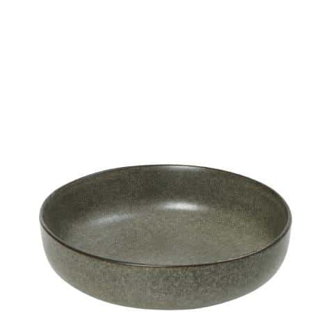 CRO-ESP-FRL115.jpg ETNA STONEWARE DEEP PLATE 22CM OLIVE ESPIEL - Image 1