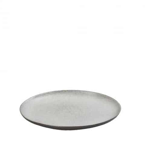 CRO-ESP-FRL201.jpg ETNA STONEWARE FLAT PLATE 20CM WHITE ESPIEL - Image 1
