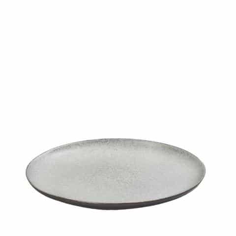 CRO-ESP-FRL202.jpg ETNA STONEWARE FLAT PLATE 28CM WHITE ESPIEL - Image 1