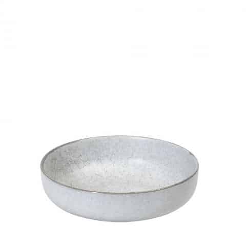 CRO-ESP-FRL204.jpg ETNA STONEWARE DEEP PLATE 17.5CM WHITE ESPIEL - Image 1