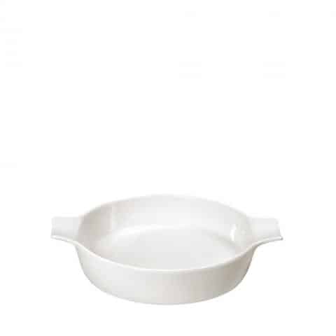 CRO-ESP-FUK117.jpg SIDERS IVORY PORCELAIN BOWL ROUND WITH HANDLES 11.4X14.4X2.7CM ESPIEL - Image 1