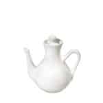 BY ORDER - SIDERS IVORY PORCELAIN SAUCE POT WITH LID 12CL ESPIEL