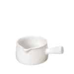 BY ORDER - SIDERS IVORY PORCELAIN SAUCE POT WITH HANDLE 17CL ESPIEL