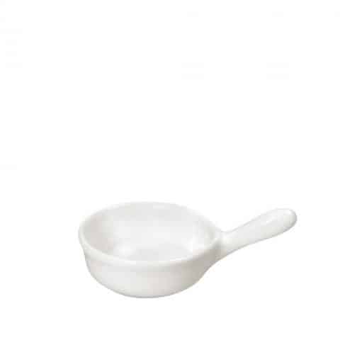 CRO-ESP-FUK130.jpg BY ORDER - SIDERS IVORY PORCELAIN SAUCE DIP WITH HANDLE 3CL ESPIEL - Image 1