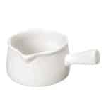BY ORDER - SIDERS IVORY PORCELAIN SAUCE POT WITH HANDLE 25CL ESPIEL