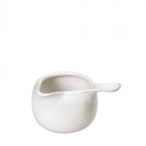 CRO-ESP-FUK132.jpg BY ORDER - SIDERS IVORY PORCELAIN SAUCE POT WITH HANDLE 25CL ESPIEL - Image 1