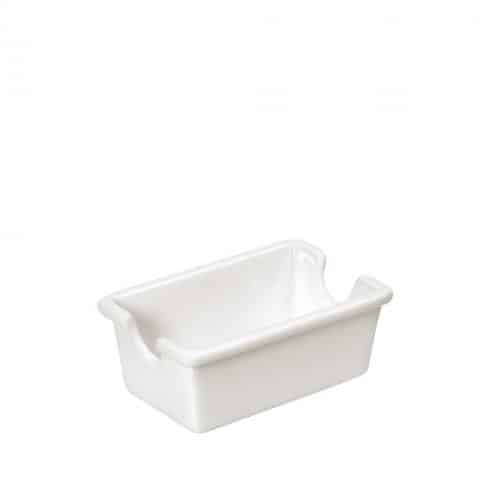 CRO-ESP-FUK144.jpg BY ORDER - SIDERS IVORY PORCELAIN SUGAR PACK POT 9.7X6.5X4.3CM ESPIEL - Image 1