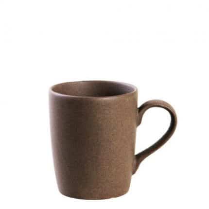 PORCELAIN MUG CYLINDER BROWN 25CL ESPIEL