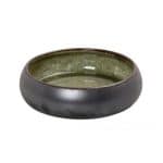 PEBBLE PORCELAIN BOWL CONIC BROWN GREEN 22X6CM ESPIEL