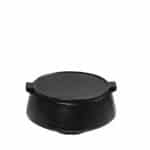 MIANMAR STONEWARE BOWL POT WITH LID 10.5X9CM BLACK ESPIEL