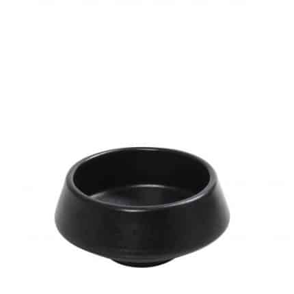 MIANMAR STONEWARE BOWL 9X4.9CM BLACK ESPIEL