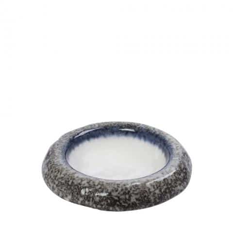 CRO-ESP-GMT302.jpg FUSION STONEWARE BOWL 15.8X4.8CM WHITE GREY ESPIEL - Image 1