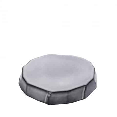 CRO-ESP-GMT334.jpg BY ORDER ICEBERG STONEWARE DOUBLE FACE BOWL 14.5X4.2CM GREY MAT ESPIEL - Image 1