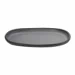 CANYON GREY STONEWARE OVAL PLATE 31X19X2.8CM ESPIEL
