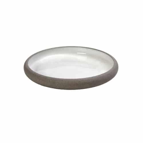 CRO-ESP-GMT415.jpg SANDY STONEWARE PLATE WHITE 15.2X4CM ESPIEL - Image 1