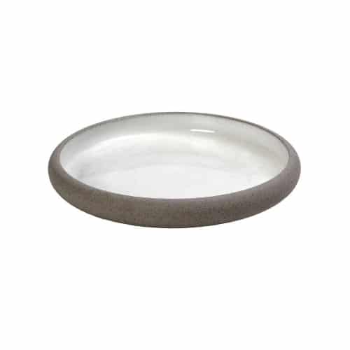 CRO-ESP-GMT416.jpg SANDY STONEWARE PLATE WHITE 20.3X5CM ESPIEL - Image 1
