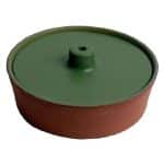 BY ORDER AIDA STONEWARE OVEN BOWL WITH LID GREEN 14.5X6CM ESPIEL