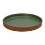 BY ORDER AIDA STONEWARE STEP PLATE GREEN 27X2.5CM ESPIEL