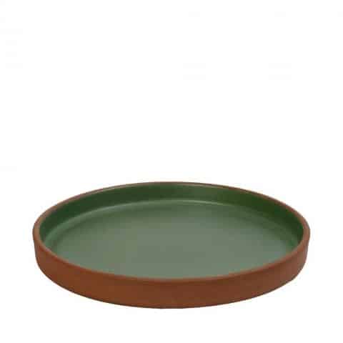 CRO-ESP-HEV109.jpg BY ORDER AIDA STONEWARE STEP PLATE GREEN 27X2.5CM ESPIEL - Image 1