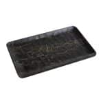 BLACK MELAMINE PLATTER HYBRID RECT. 1/2 26.5X32.5CM ESPIEL