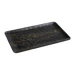 BLACK MELAMINE PLATTER HYBRID RECT. 1/3 17.5X32.5CM ESPIEL
