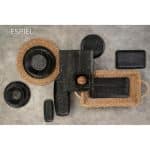 BLACK MELAMINE GONDOLA HYBRID RECT. 20.5X8.5CM ESPIEL - Image 3